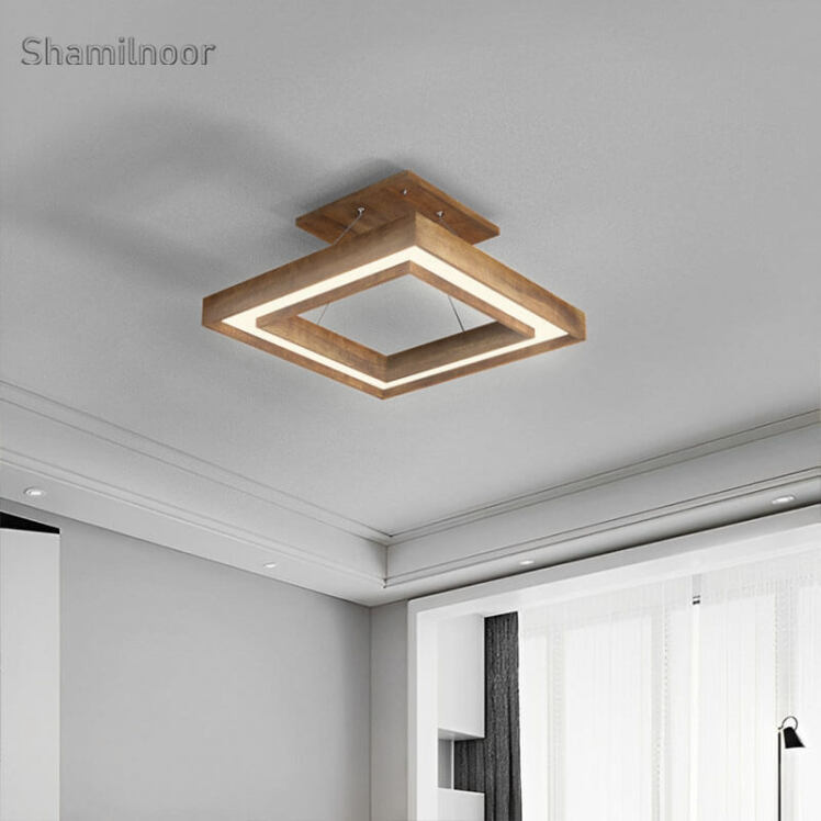 لوستر مدرن چوبی